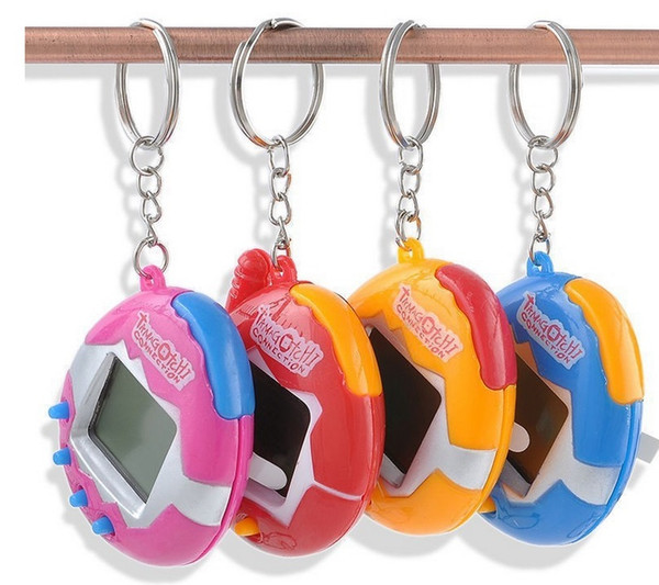 New Retro Game Toys Pets In One Funny Toys Vintage Virtual Pet Cyber Toy Tamagotchi Digital Pet Child Game Kids with Nostalgic Keychain