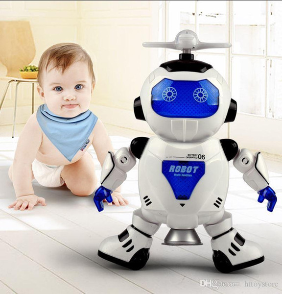 New 360 Rotating Electronic Singing Dancing Smart Space Robot Kids Cool Astronaut Model Music Colorful Light Toys Christmas Gift