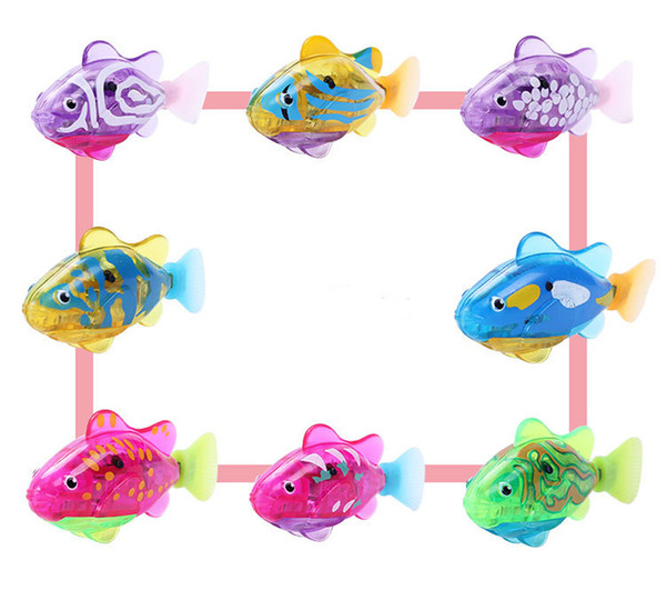 50Pcs/lot Robo fish Water Activated Battery Powered RoboFish Toy Childen Kids Robotic Gift Bath Toys Electronic Fish