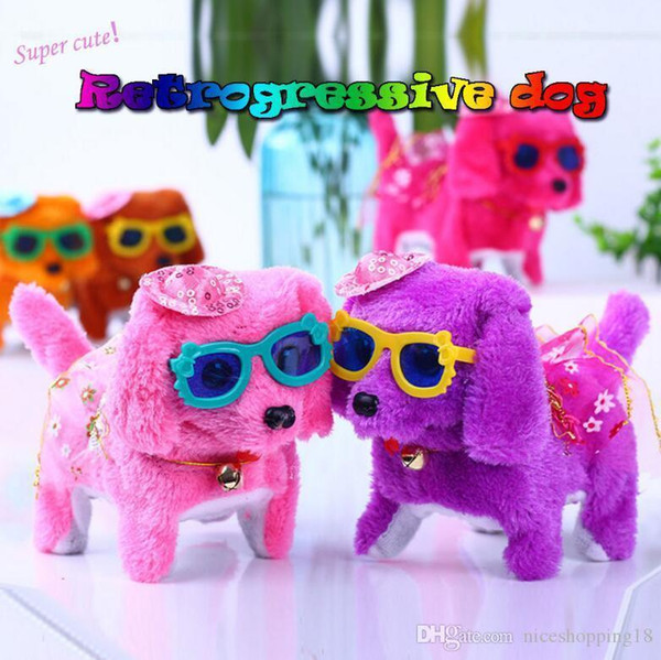 Discout now Electronic plush toys dog Pets Bark Stand Walk Electronic Toys Dog Walking Barking Toy Funny Electric Short Floss Dog