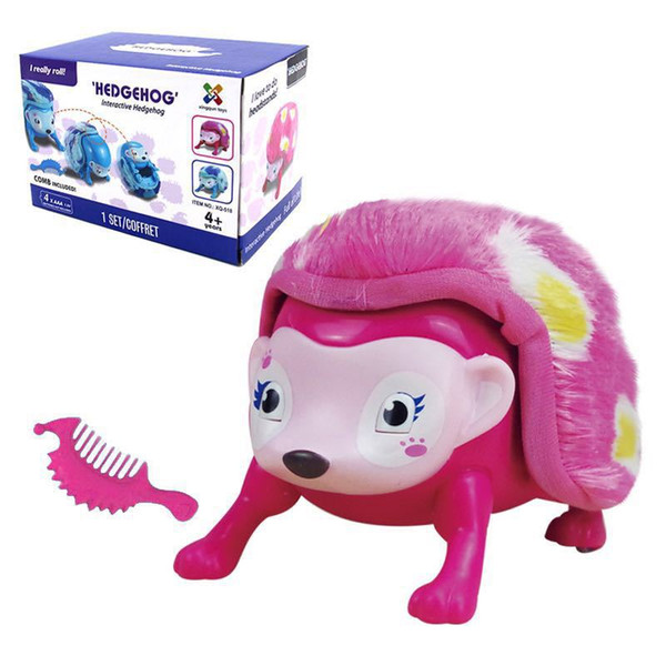 New Interactive Hedgehog with Multi-modes Lights Sounds Sensors Light-up Eyes Wiggy Nose Walk Roll Headstand Curl up Giggle Toys for Kids