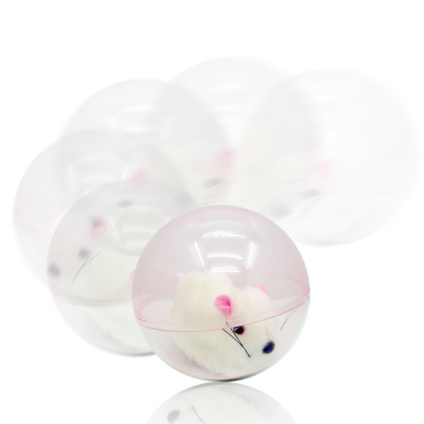 12CM Novelty Electric Hamster Ball Transparent Electric Pet Running Hamster Toy Plush Toy Children Stuffed Toys Gift