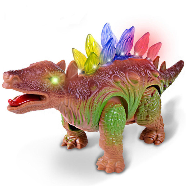 Electric Walking Dinosaur Toys Glowing Simulation Dinosaur with Sound Animals Model Toys for Kids Boys Children Interactive