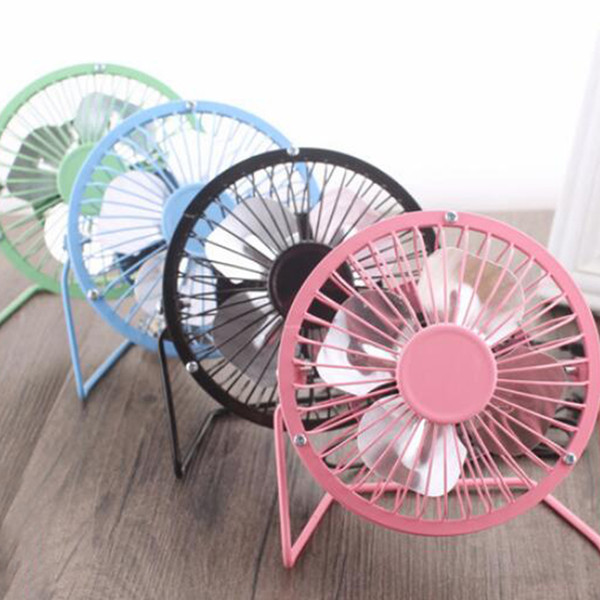 Aluminum leaf Quiet Mini Table Desk Personal Fan and Portable Metal Cooling Fan for Office Home High Compatibility