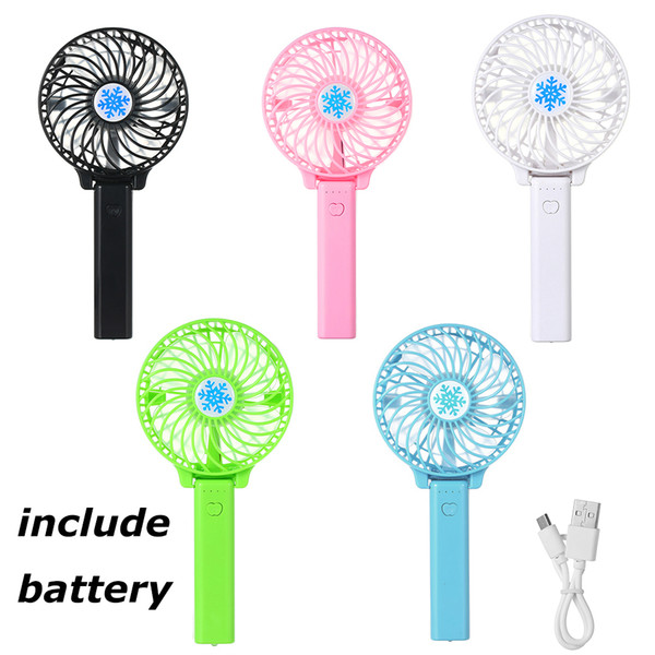 Portable Mini USB Fan Ventilation Foldable Air Conditioning Fans Hand Held Cooling Fan Rechargeable Fan include battery