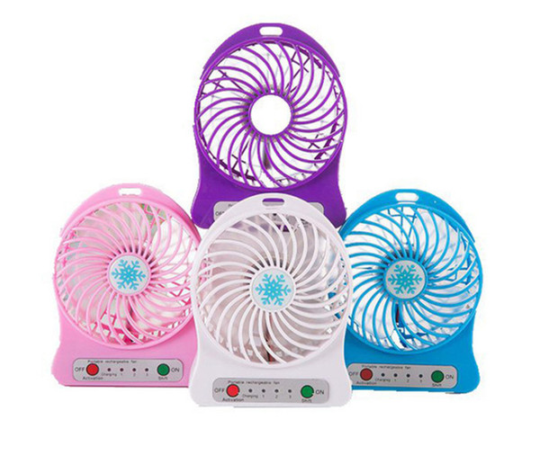 Mini Portable Fan Multifunctional USB Rechargerable Kids Table Fan LED Light 18650 Battery Adjustable 3 Speed for Indoor Outdoor Kids DHL