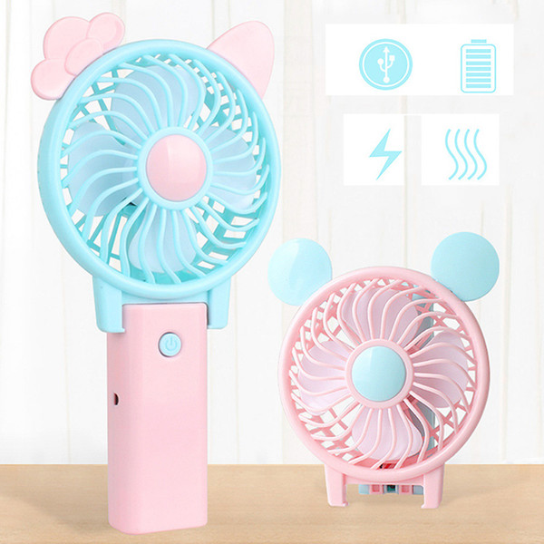 Mini Portable Folding Fan USB Charging Cool Removable Rotating Handheld Mini Outdoor Fans Pocket Folding Fan Kids Toys