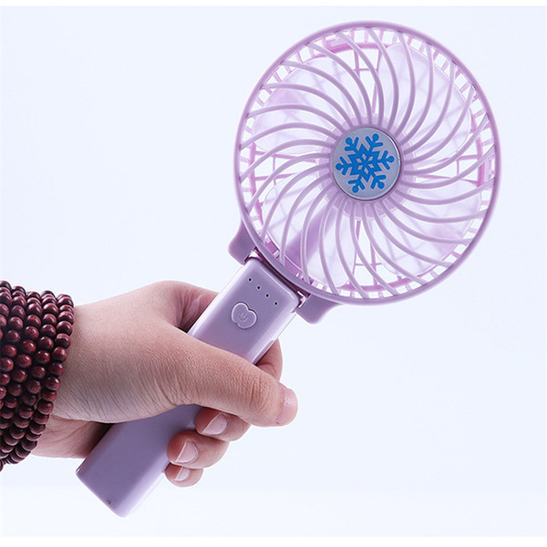 Handy Usb Fan Foldable Handle Mini Charging Electric Fans Snowflake Handheld Portable For Home Office Gifts RETAIL BOX ST201