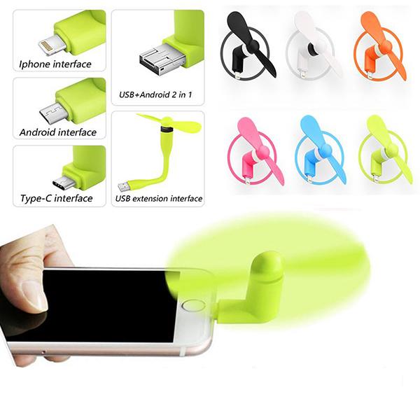 Hand Phone Mini USB Fan Keep Cool On Move Portable Fans For All USB Smartphones Travel Micro USB Fan Summer Toys