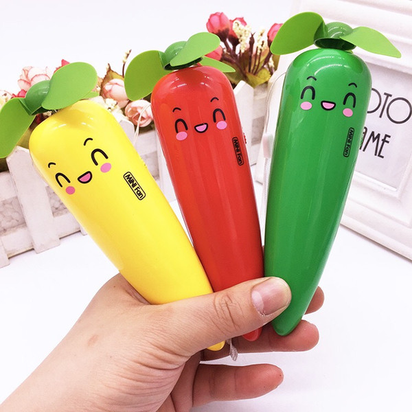 Child cute expression fan charging USB mini fan with small pepper cartoon fan