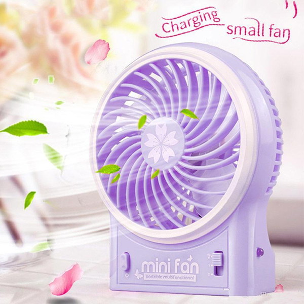 Handheld Summer Air Cooler Fan Mini Portable Fan LED Light USB Rechargeable 3in1 Multi-function Foldable Portable Fan Kids Toys