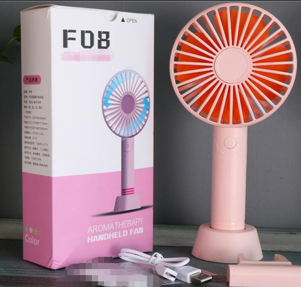 High Quality Aromatherapy Handheld USB Fan Mini with Mobile Phone holder Desktop Charging Mute Fan Gift Fan For Officer House Use