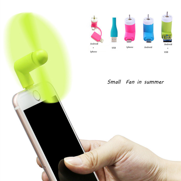 Mini Cool Micro USB Fan Mobile Phone USB Gadget Fan Tester Cell phone For type-c i5 Samsung s7 edge s8 plus STY080