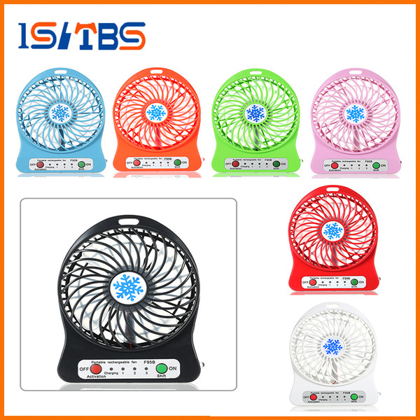 Portable Rechargeable LED Light Summer Fan Mini Desk USB Charging Air Cooler 3 Mode Speed Regulation Fan