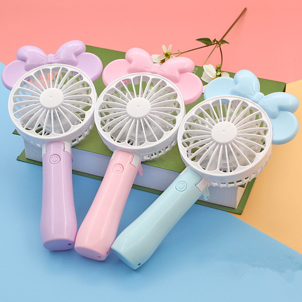 Mini Folding Portable Fan Cartoon Cat USB Rechargeable Foldable Handheld Summer Air Cooler Cooling Fan Portable Fan Kids Toys