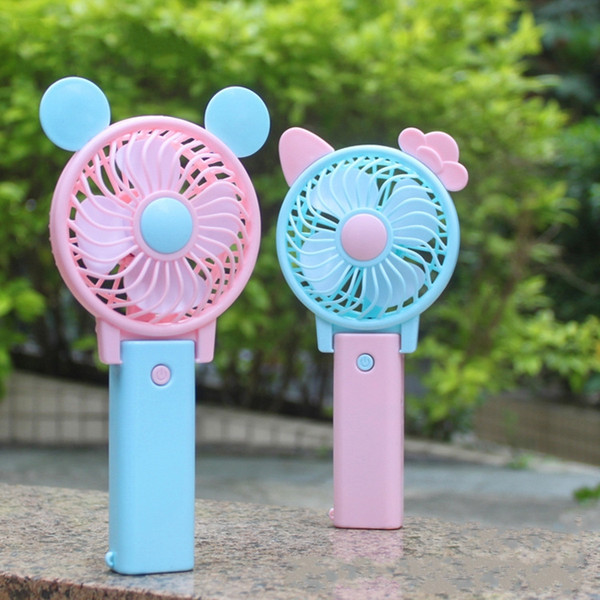 USB Fan Handle Mini Charging Electric Fans Portable Hand Fan Battery Operated USB Power Handheld Mini Fan Cooler with Strap A-612