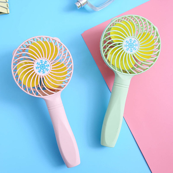 Portable Mini USB snowflake Fan summer Pocket Handheld Air Rechargeable Cooler For Home Office kids toys 3 colors Fans C4344