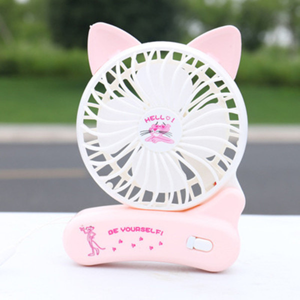 Folding Usb Charging Fan Cute Cartoon Animal Creative Portable Mini Foldable Handheld Charging Fan Summer Cooler Fan Portable Comfortable