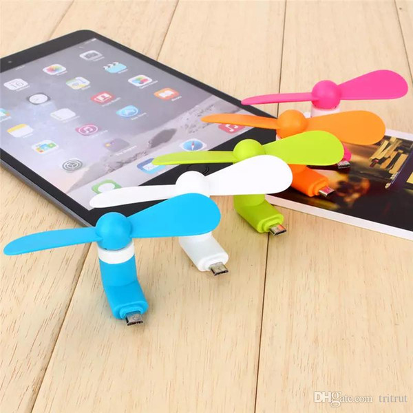 Mini Cool Micro USB Fan Mobile Phone USB Fans Tester Cell phone For type-c iphone Samsung s7 edge s8 plus s9 plus MQ100