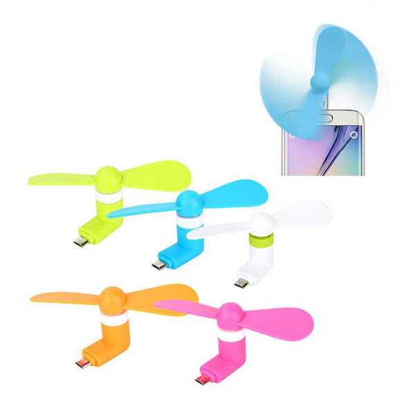 Mini USB Fan Flexible Portable Super Mute Cooler Cooling For Android Samsung S7 edge Phone mini fan With Package