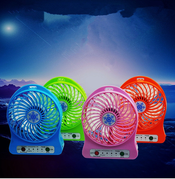 F95B Mini Portable Fan Multifunctional USB Rechargerable Kids Table Fan LED Light 18650 Battery Adjustable 3 Speed for Indoor Outdoor Kids