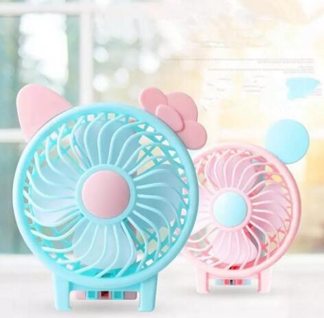 Portable Folding Fan USB Charging Cool Removable Rotating Handheld Mini Outdoor Fans Pocket Folding Fan 72pcs