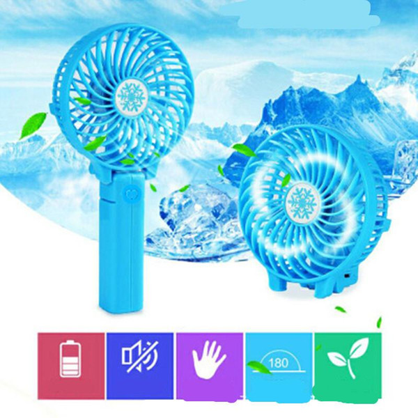 Mini Folding Handy USB Fan Convenient Handle Mini Charging Electric Fans Snowflake Handheld Portable Comfortable Cool For Home Office Gifts