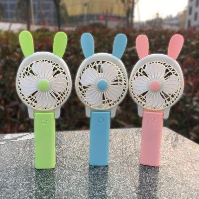 Mini Folding Portable Fan Cartoon Cat USB Rechargeable Foldable Handheld Summer Air Cooler Cooling Fan Portable Comfortable Fan Kids Toys