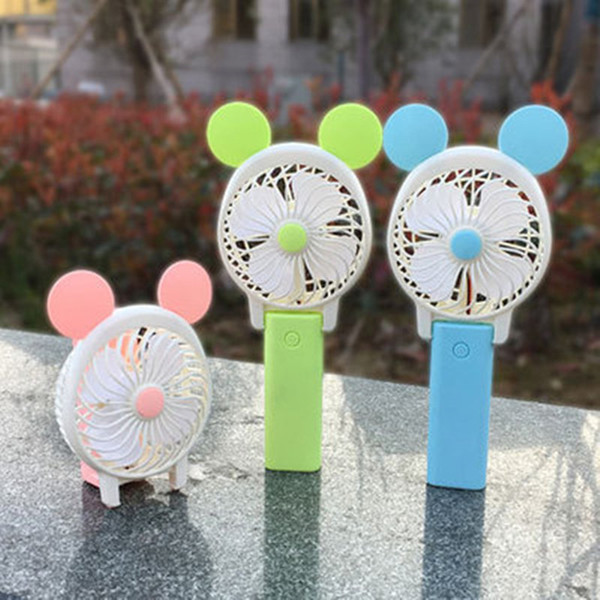 Mini Folding Portable Fan Cartoon Animal USB Rechargeable Foldable Handheld Summer Air Cooler Cooling Fan Portable Comfortable Fan Kids Toys