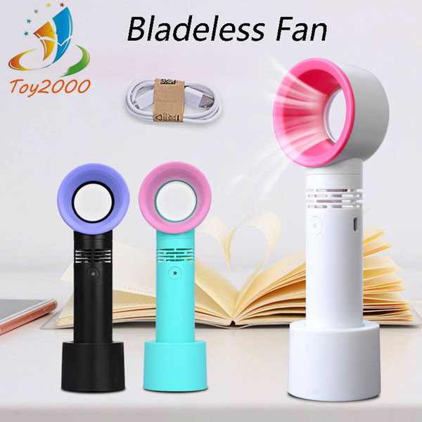 Zero 9 USB Rechargeable Portable Bladeless Fan Handheld Mini Cooler No Leaf Handy Fan With 3 Fan Speed Level LED Indicator kids toys