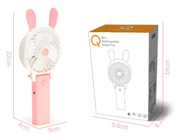 Mini Folding Portable Fan Cartoon Cat USB Rechargeable Foldable Handheld Summer Air Cooler Cooling Fan Portable Fan Kids Toys MNFS0020