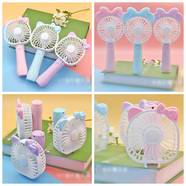 Mini Folding Portable Fan Cartoon Mouse USB Rechargeable Foldable Handheld Summer Air Cooler Cooling Fan Portable Fan OOA4920