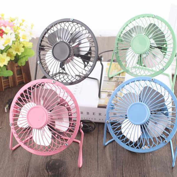 Aluminum leaf Quiet Mini Table Desk Personal Fan and Portable Metal Cooling Fan for Office Home High Compatibility