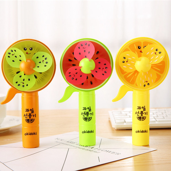 Summer Creative Fruit Print Hand Pressure Fans Watermelon Soft Leaf Children Students Small Fan Outdoor Portable Cool Mini Fans 18*8.8CM