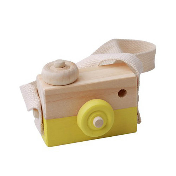 Wooden Camera Kids Toy Baby Gift Children Wood Neck Decor Room Photography @ZJF