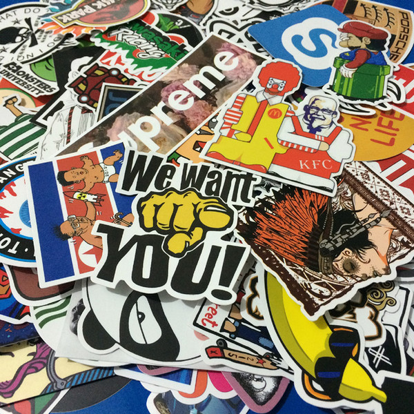 AUTOPS 50pcs/lot Mixed Funny Hit Stickers For Kids Home Decor Jdm On Laptop Sticker Decal Fridge Skateboard Doodle Stickers Toy