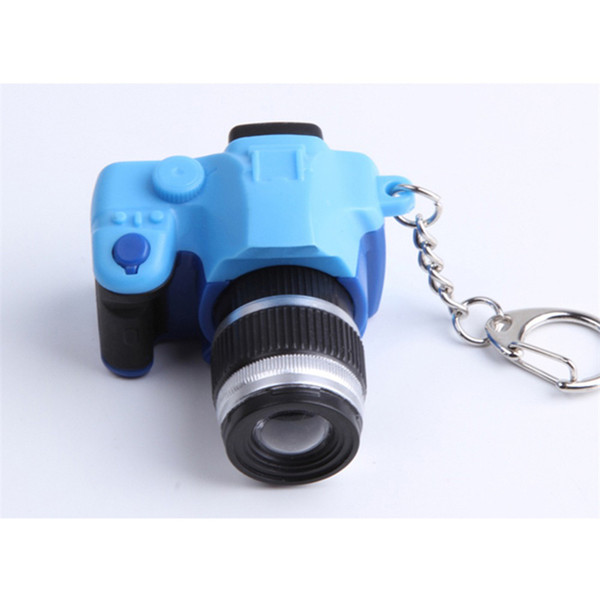 Abbyfrank Plastic Toy Camera Car Key Chains Kids Digital SLR Camera Toy LED Luminous Glowing Pendant Keychain Bag Accessories