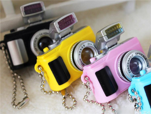 2015 fashion models SLR cameras Led luminous voice keychain creative gift pendant flashlight