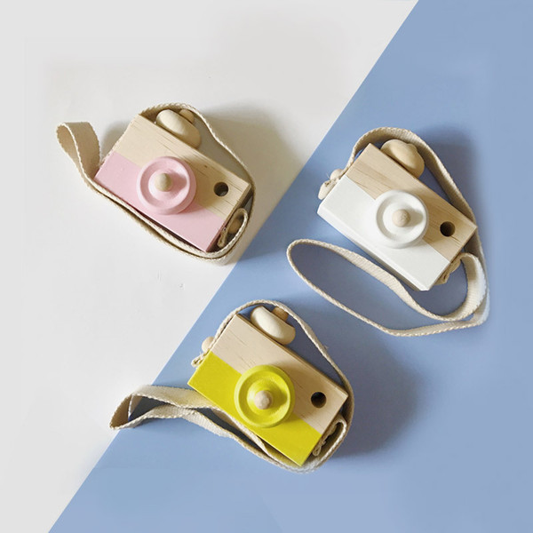 Cute Hanging Camera Toys Kids Toys Gift Room Decor Furnishing Articles Christmas Gift Wooden Camera Toy