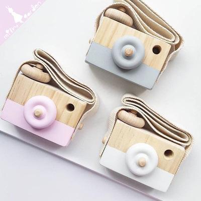 Lovely Cute Wooden Camera Toys For Baby Kids Room Decor Furnishing Articles Child Birthday new year Gifts Nordic European Style