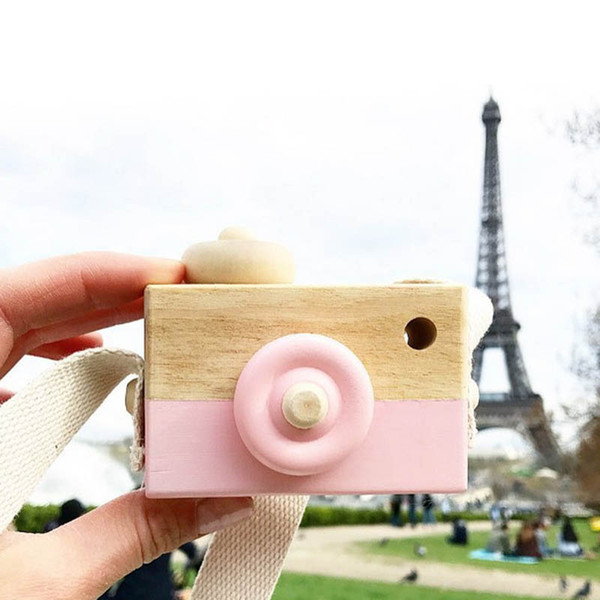 2018 New Wooden Camera Kids Toy Baby Gift Children Wood Neck Decor Room Photography -17