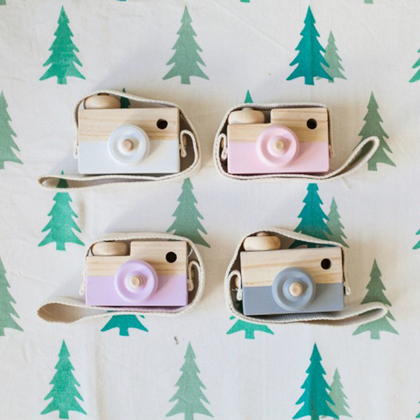 Baby Kids Cute Wood Camera Toys Children Fashion Clothing Accessory Safe And Natural Toys Birthday Christmas Gift