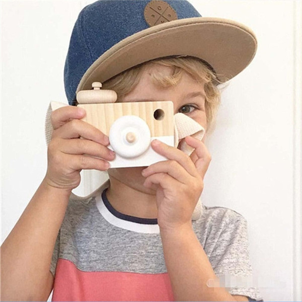 Lovely Cute Wooden Cameras Toys For Baby 8 colors Kids Room Decor Furnishing Articles Child Birthday Gifts Nordic European Style LA607-2