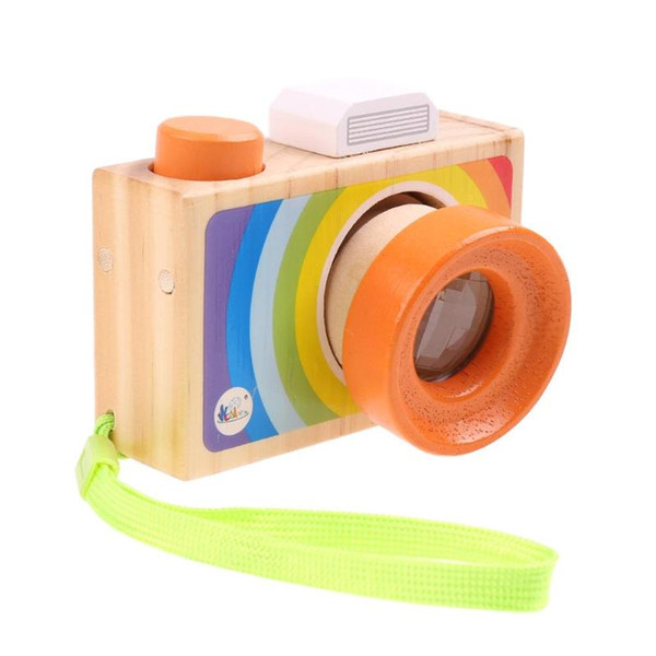 Baby Kids Toy Camera Cute Cartoon Wooden Camera Toy Photography Prop Safe Natural Educational Toy Gifts