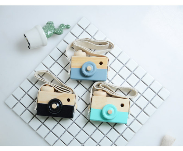 Cute children's toys Simulation wooden camera Creative hand-made toy Photo props Decorative ornaments