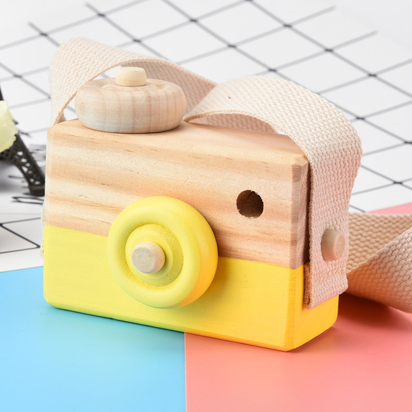 Cute Wooden Toy Camera Baby Kids Creative Hanging Camera Photography Prop Children Playing House Decor Toy Gift18feb24