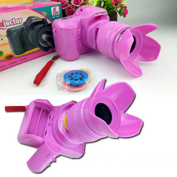 Plastic Toys Camera for Kids Educatonal Toys Projection Baby Toy Camera with Music Simulate SLR Camera Toys Birthday Gifts TY45