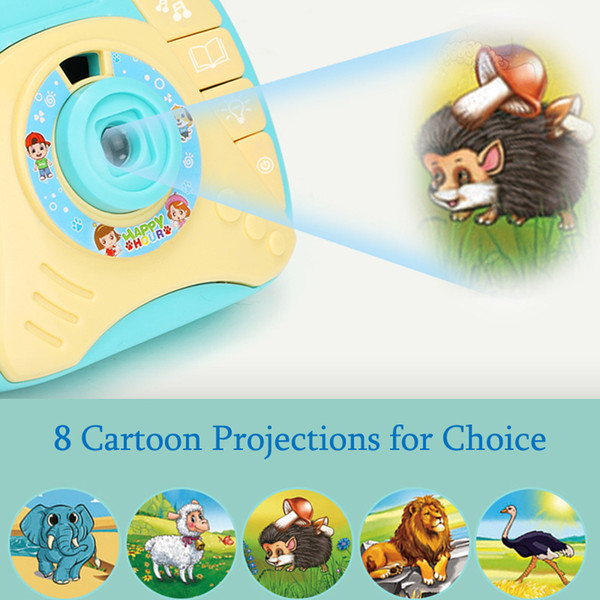 12cm Children Electric Mini Simulation Sound and Light Projection Camera Toys Baby Cartoon Plastic Educational Toys Gifts