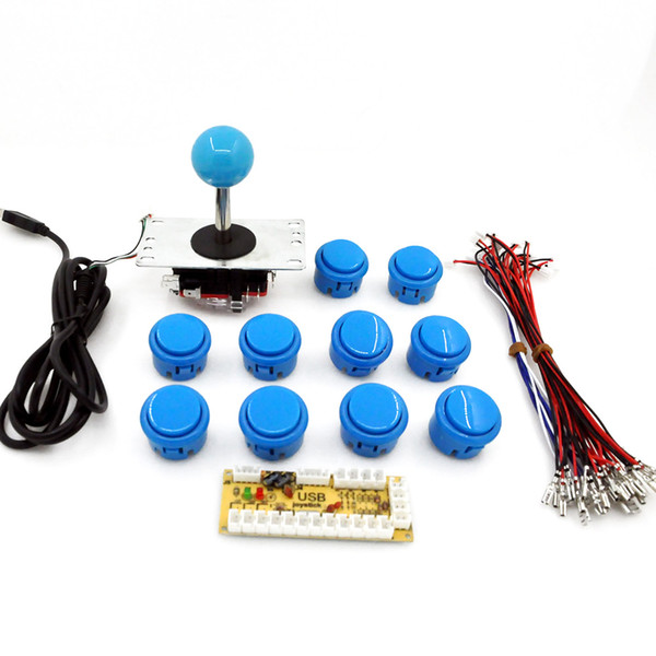 DIY Arcade Kits Parts USB Encoder To PC Joystick China Sanwa +10 MA PC Buttons 88 998