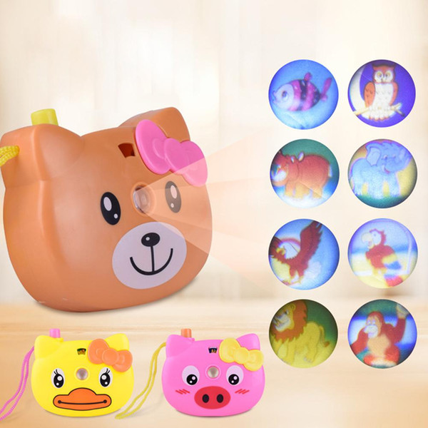 LeadingStar Educational Cartoon Projection Camera Toy Animal Pattern Light Projection Children Toy Random Color